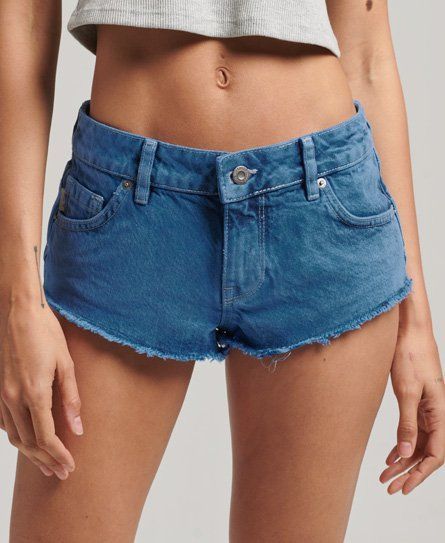 Women's Washed Hot Shorts Blue / Blue Wash - Size: 26