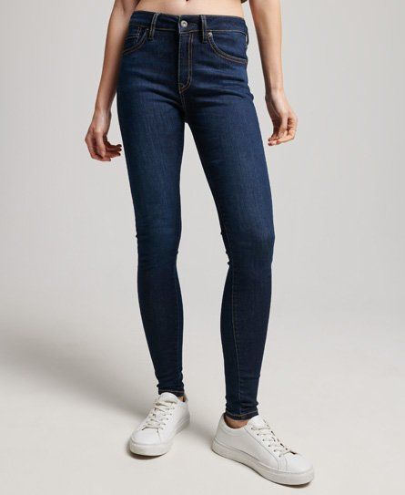 Women's Organic Cotton Vintage Mid Rise Skinny Jeans Dark Blue / Van Dyke Mid Used - Size: 32/32