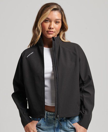 Women's Tech Softshell Track Jacket Black - Size: 10