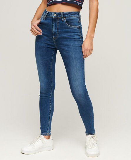 Women's Organic Cotton High Rise Skinny Denim Jeans Dark Blue / Fulton Vintage Blue - Size: 30/32