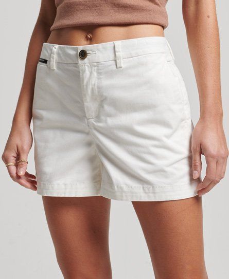 Women's Organic Cotton Core Chino Shorts White / Optic - Size: 16