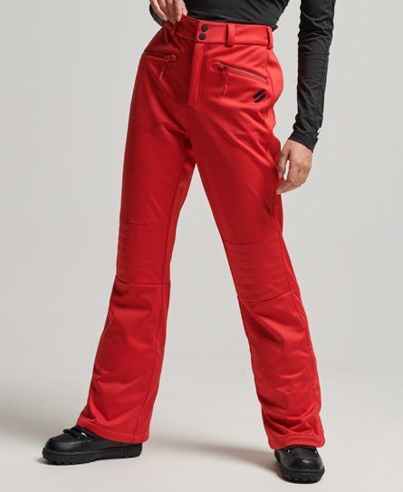 Women's Sport Ski Softshell Slim Pants Red / Carmine Red - Size: 14