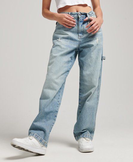 Women's Organic Cotton Vintage Carpenter Jeans Light Blue / Beechwood Light Vintage - Size: 36/34
