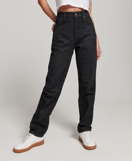 Women's Organic Cotton High Rise Straight Jeans Black / Walcott Black Stone - Size: 30/32