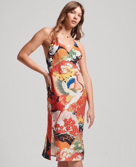 Women's Printed Midi Slip Dress Multiple Colours / Kam Multi - Size: 16