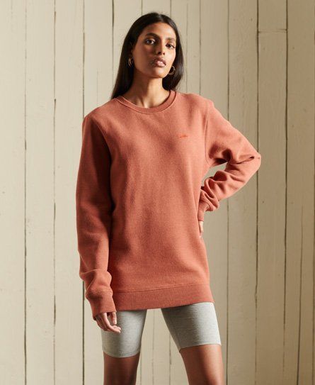 Women's Organic Cotton Oversized Vintage Logo Sweatshirt Brown / Spiced Marl - Size: L