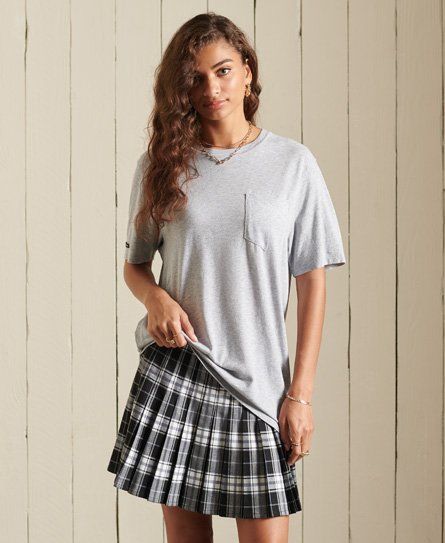 Women's Organic Cotton Studios Boyfriend Pocket T-Shirt Light Grey / Mid Marl - Size: L