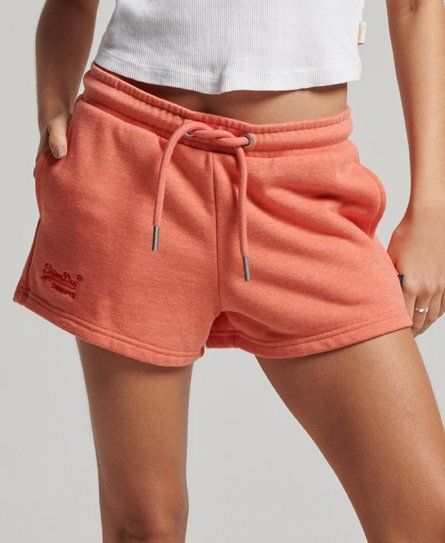 Women's Vintage Logo Embroidered Jersey Shorts Cream / LA Coral Marl - Size: 16