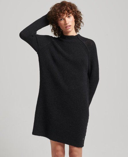 Women's Turtleneck Dress Black - Size: 14
