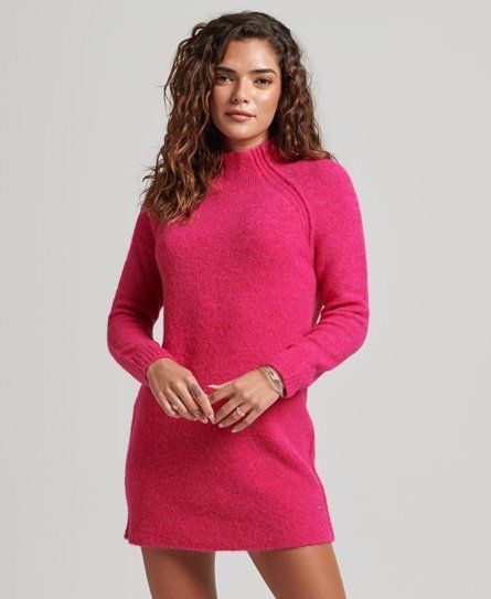 Women's Turtleneck Dress Pink / Highland Berry - Size: 12
