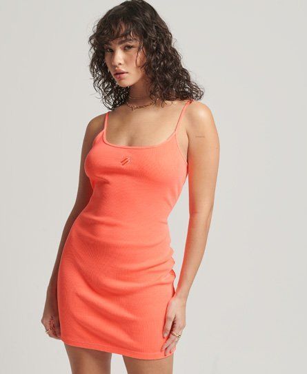 Women's Essential Strappy Dress Cream / Hyper Fire Coral - Size: 14