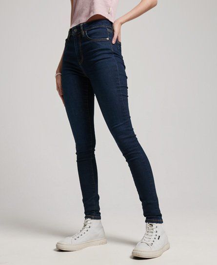 Women's Women's Cotton High Rise Skinny Denim Jeans Dark Blue / Van Dyke Mid Used Organic - Size: 28/32