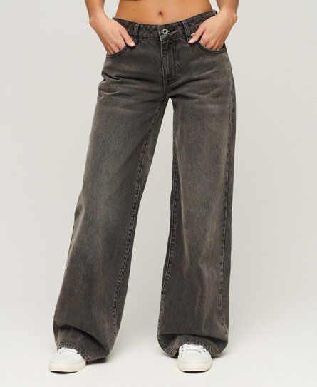 Women's Women's Cotton Wide Leg Jeans Grey / Lenox Grey Organic - Size: 28/32