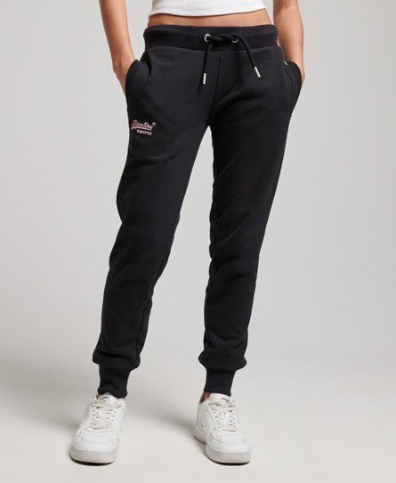 Women's Vintage Logo Embroidered Joggers Black - Size: 8