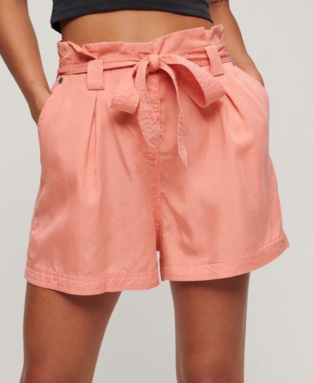 Women's Desert Paperbag Shorts Pink / Pomegranate - Size: 14