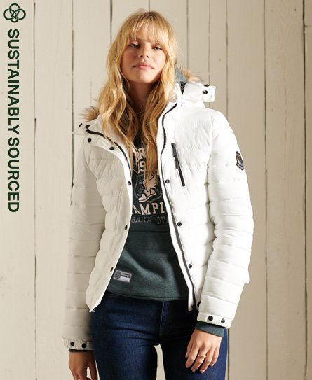 Women's Classic Faux Fur Fuji Jacket White - Size: 18