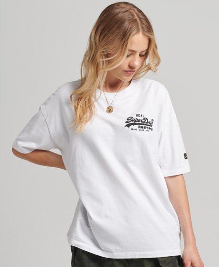 Women's Vintage Logo Box Fit T-Shirt White / Optic - Size: 8