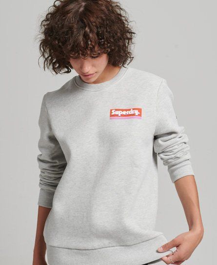 Women's Trade Tab Boxed Logo Sweatshirt Light Grey / Light Grey Marl - Size: 12