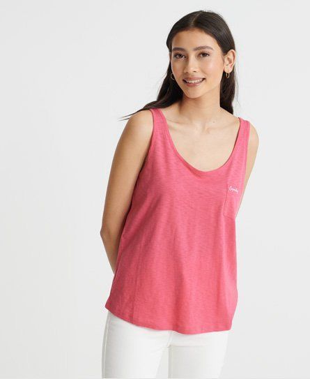 Women's Organic Cotton Essential Tank Top Pink / Cord Pink - Size: 6