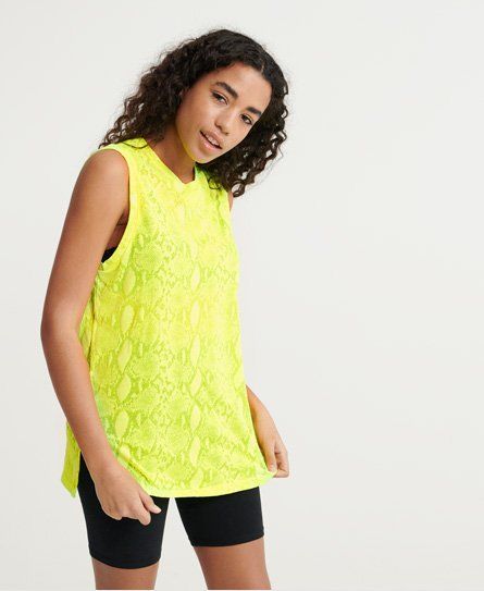 Women's Urban Burnout Vest Top Yellow / Neon Yellow - Size: 6