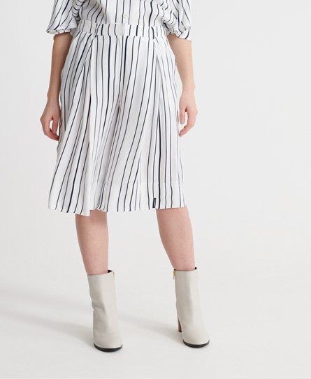 Women's Edit Culottes White / White Stripe - Size: 8