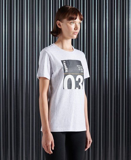 Women's Core Logo Transit T-Shirt Light Grey / Ice Marl - Size: 10