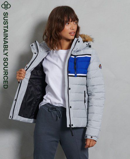 Women's Classic Faux Fur Fuji Jacket Grey / Grey Marl - Size: 8