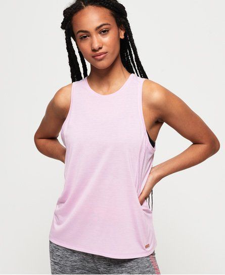 Women's Active Studio Modal Tank Top Pink / Orchid Marl - Size: 16