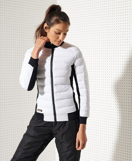 Women's Sport Motion Hybrid Mid Layer Jacket White / Optic - Size: 16
