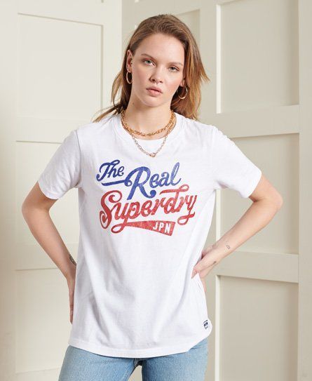 Women's Americana Glitter T-Shirt White / Optic - Size: 8