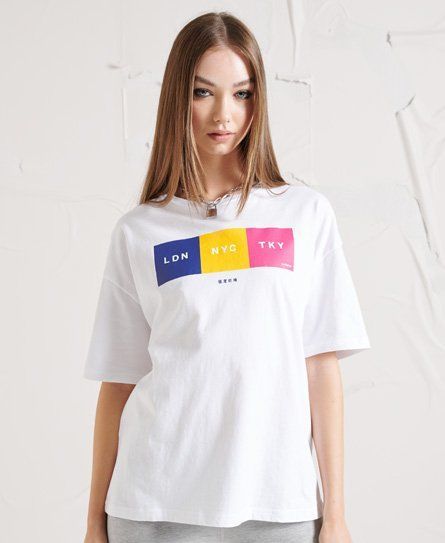 Women's City Unity Box Fit T-Shirt White / Optic - Size: 10