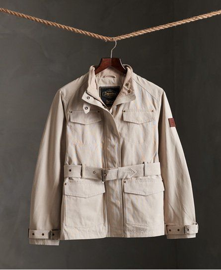 Women's Belted Stud Rookie Jacket Beige / Oat Bran - Size: 14