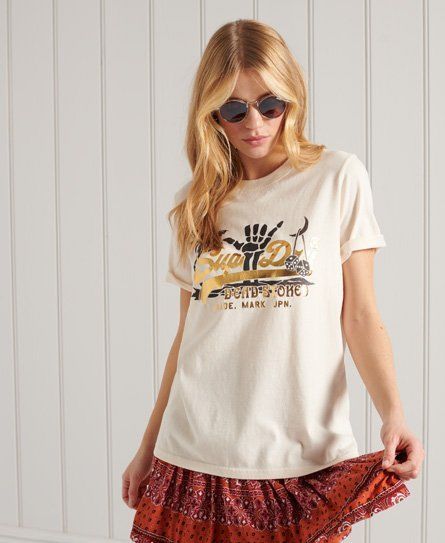 Women's Vintage Logo Itago T-Shirt Cream / Cream Quartz - Size: 16