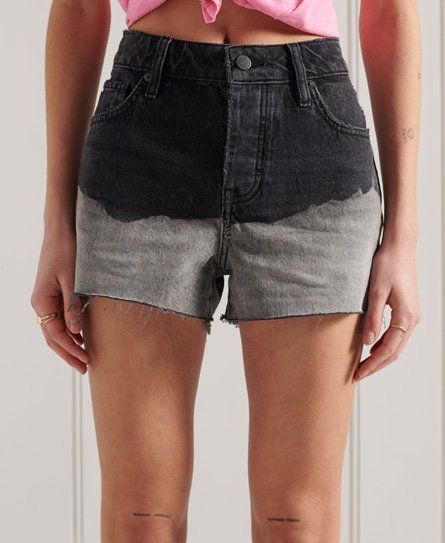 Women's High Rise Cut Off Shorts Black / Diy Wolcott Black Stone - Size: 28