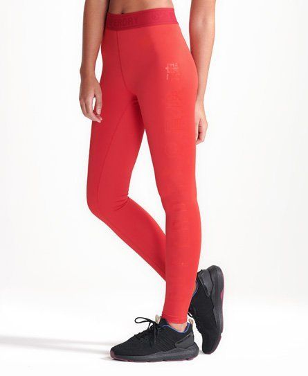 Women's Sport Training Elastic Leggings Red / Varsity Red - Size: 8