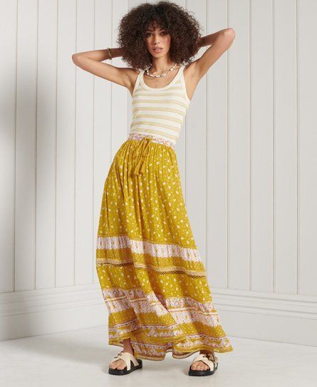 Women's Ameera Maxi Skirt Yellow / Ochre - Size: 8