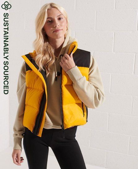 Women's Expedition Down Padded Gilet Yellow / Utah Gold - Size: 14