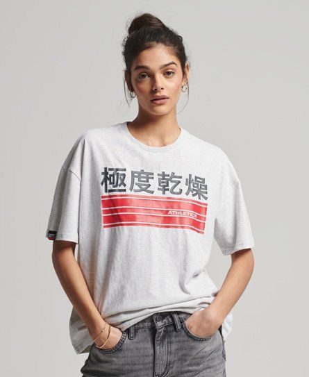Women's StreetWear Sport Box T-Shirt Light Grey / Ice Marl - Size: 8