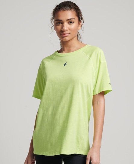 Women's Sport Run Short Sleeve T-shirt Yellow / Lime Yellow - Size: 14