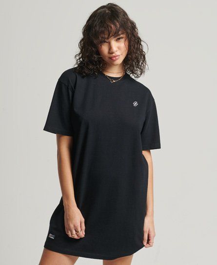 Women's Essential T-Shirt Dress Black - Size: 8