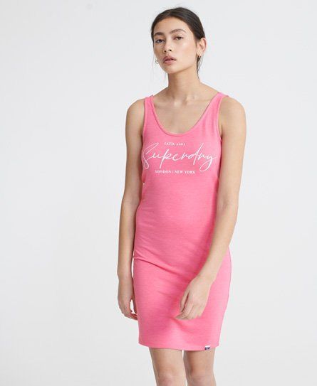 Women's Mini Graphic Bodycon Dress Pink / Pink Marl - Size: 10