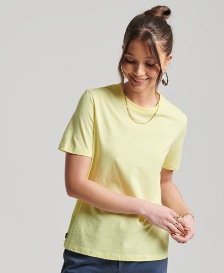 Women's Organic Cotton Studios Essential T-Shirt Yellow / Beacon Yellow - Size: 6