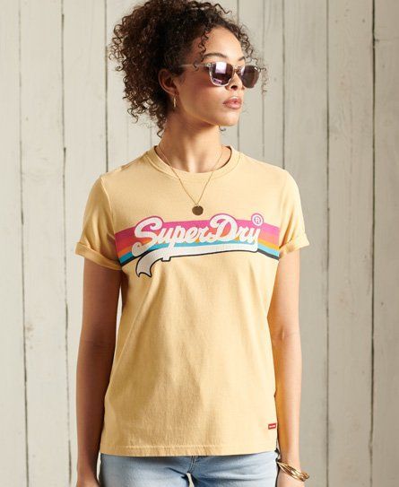 Women's Vintage Logo Cali Lightweight T-Shirt Yellow / Mellow Sun - Size: 8