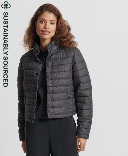 Women's Boxy Fuji Jacket Grey / Grey Dogstooth - Size: 8