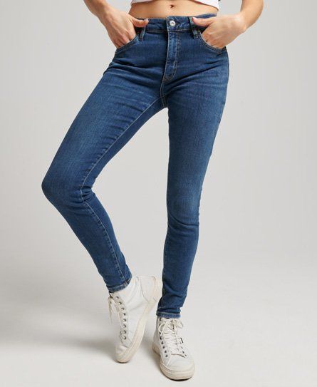 Women's Organic Cotton Vintage Mid Rise Skinny Jeans Dark Blue / Fulton Vintage Blue - Size: 25/32