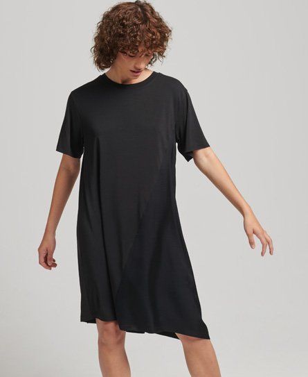 Women's Fabric Mix Dress Black - Size: 8