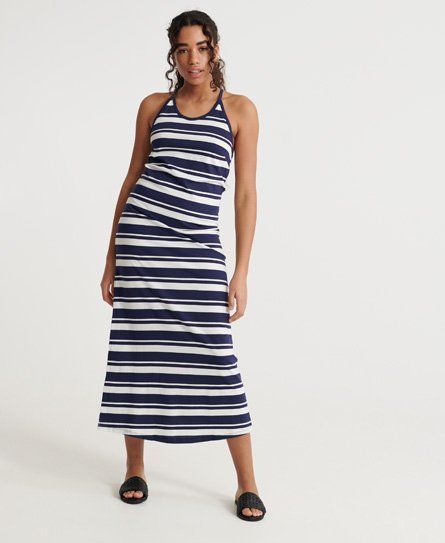 Women's Summer Stripe Maxi Dress Navy / Atlantic Navy - Size: 6