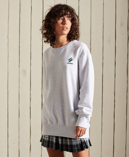 Women's Code Essential Loose Crew Sweatshirt Light Grey / Ice Marl - Size: M