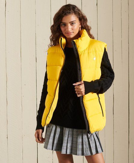 Women's Sport Sports Puffer Oversized Gilet Yellow / Nautical Yellow - Size: M