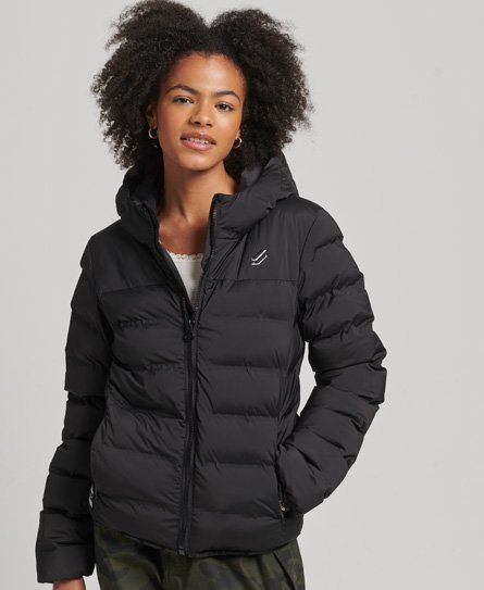 Women's Heat Sealed Padded Jacket Black - Size: 18